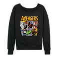 thumbnail image 1 of Marvel - Avengers Grid Retro - Women's French Terry Long Sleeve Pullover, 1 of 4