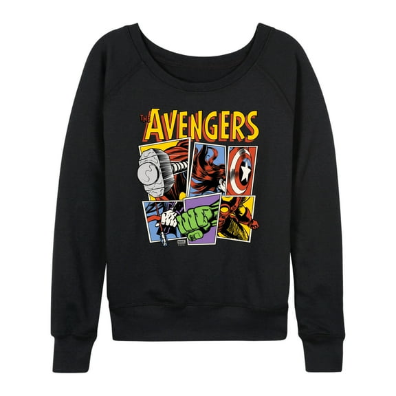 Marvel - Avengers Grid Retro - Women's French Terry Long Sleeve Pullover