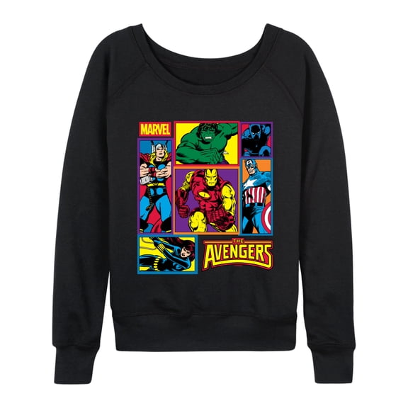 Marvel - Avengers Grid - Women's French Terry Long Sleeve Pullover