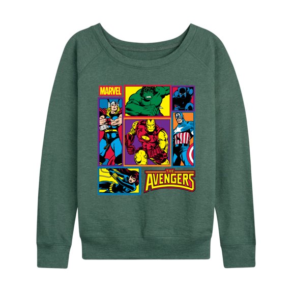 Marvel - Avengers Grid - Women's French Terry Long Sleeve Pullover