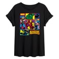 thumbnail image 1 of Marvel - Avengers Grid - Women's Oversized Graphic T-Shirt, 1 of 4
