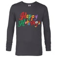 thumbnail image 1 of Marvel Avengers Happy Holidays Standard - Long Sleeve T-Shirt for Men – Customized-Charcoal Heather, 1 of 5