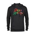 thumbnail image 1 of Marvel Avengers Happy Holidays Standard - Pullover Hoodie for Adults – Customized-Black, 1 of 5
