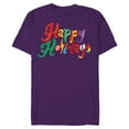 thumbnail image 1 of Marvel Avengers Happy Holidays Standard - Short Sleeve Blended T-Shirt for Adults – Customized-Purple, 1 of 5