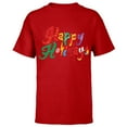 thumbnail image 1 of Marvel Avengers Happy Holidays Standard - Short Sleeve T-Shirt for Kids – Customized-Red, 1 of 5