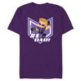 thumbnail image 1 of Marvel Avengers Hawkeye #1 Dad Birthday Father’s Day - Short Sleeve Blended T-Shirt for Adults - Customized-Purple, 1 of 5