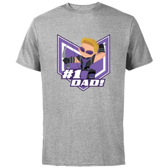 Marvel Avengers Hawkeye #1 Dad Birthday Father’s Day - Short Sleeve Cotton T-Shirt for Adults - Customized-Athletic Heather