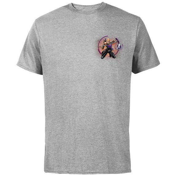 Marvel Avengers Hawkeye Hero Circle - Short Sleeve Cotton T-Shirt for Adults - Customized-Athletic Heather