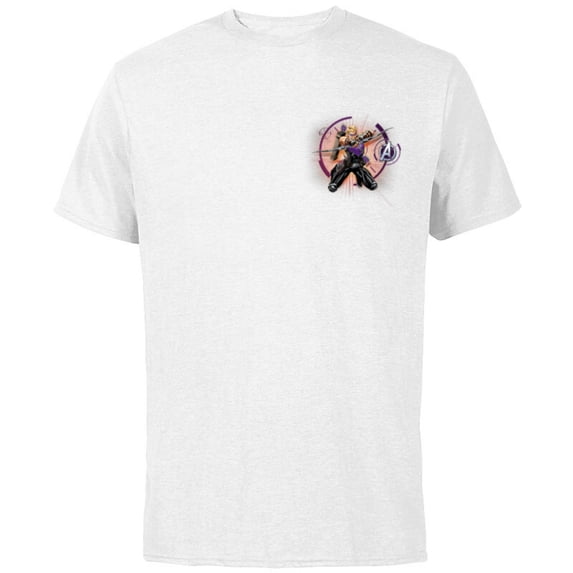 Marvel Avengers Hawkeye Hero Circle - Short Sleeve Cotton T-Shirt for Adults - Customized-White