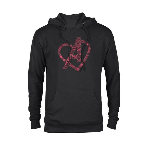 Marvel Avengers Heart Logo Valentine's Day - Pullover Hoodie for Adults - Customized-Black