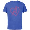 thumbnail image 1 of Marvel Avengers Heart Logo Valentine's Day - Short Sleeve Cotton T-Shirt for Adults - Customized-Royal Heather, 1 of 5