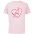 thumbnail image 1 of Marvel Avengers Heart Logo Valentine's Day - Short Sleeve Cotton T-Shirt for Adults - Customized-Soft Pink, 1 of 5
