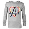 thumbnail image 1 of Marvel Avengers Heart Valentine’s Day - Long Sleeve T-Shirt for Men – Customized-Athletic Heather, 1 of 5