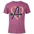 thumbnail image 1 of Marvel Avengers Heart Valentine’s Day - Short Sleeve Blended T-Shirt for Adults – Customized-Purple, 1 of 5