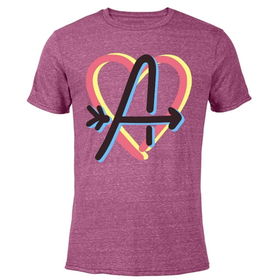 Marvel Avengers Heart Valentine’s Day - Short Sleeve Blended T-Shirt for Adults – Customized-Purple