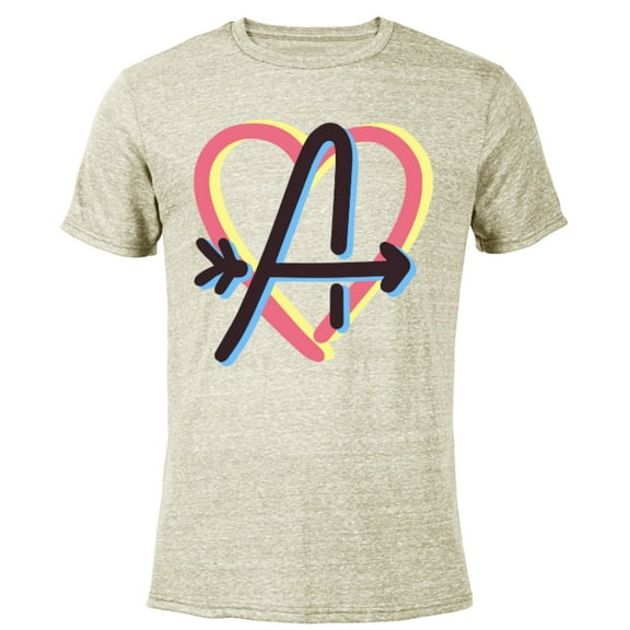 Marvel Avengers Heart Valentine’s Day - Short Sleeve Blended T-Shirt for Adults – Customized-Yellow