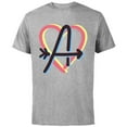 thumbnail image 1 of Marvel Avengers Heart Valentine’s Day - Short Sleeve Cotton T-Shirt for Adults - Customized-Athletic Heather, 1 of 5