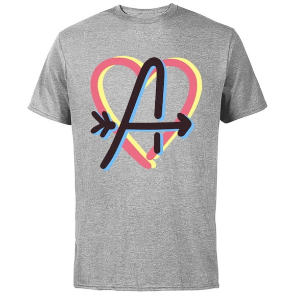 Marvel Avengers Heart Valentine’s Day - Short Sleeve Cotton T-Shirt for Adults - Customized-Athletic Heather