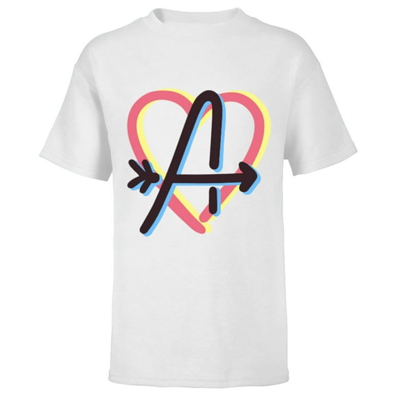 Marvel Avengers Heart Valentine’s Day - Short Sleeve T-Shirt for Kids – Customized-White