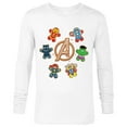 thumbnail image 1 of Marvel Avengers Holiday Christmas Gingerbread People & Logo - Long Sleeve T-Shirt for Men - Customized-White, 1 of 5