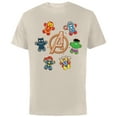 thumbnail image 1 of Marvel Avengers Holiday Christmas Gingerbread People & Logo - Short Sleeve Cotton T-Shirt for Adults - Customized-Natural, 1 of 5