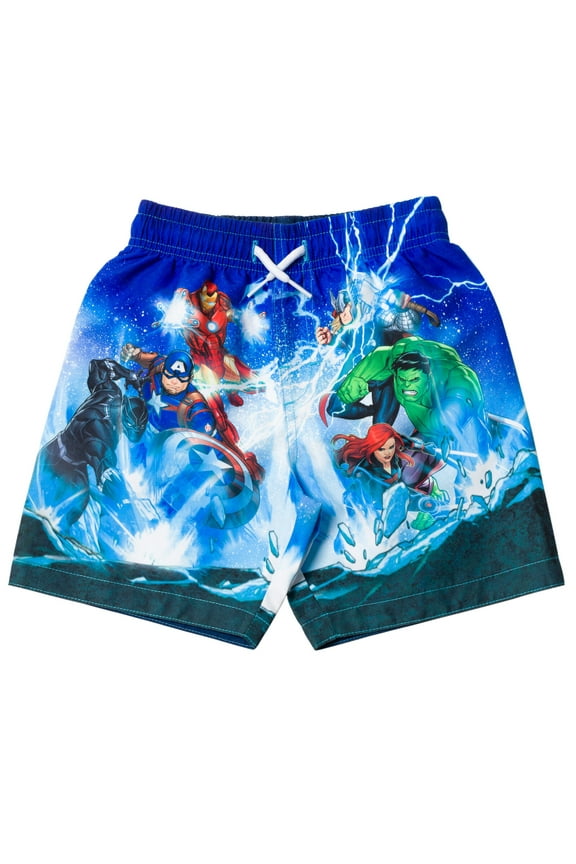 Avengers Hulk Black Widow Black Panther Toddler Boys Swim Trunks Bathing Suit 4T