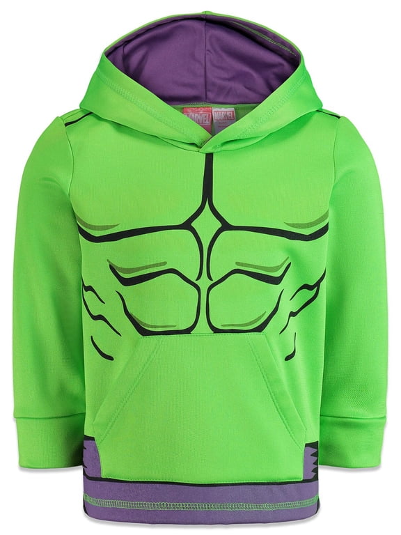 Avengers Hulk Little Boys Fleece Athletic Hoodie Toddler to Big Kid