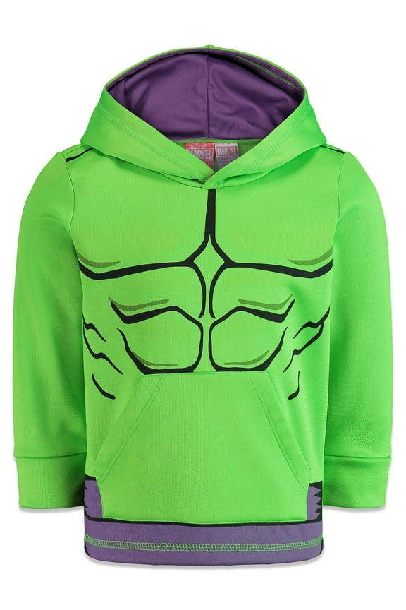 Avengers Hulk Little Boys Fleece Athletic Hoodie Toddler to Big Kid