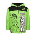 thumbnail image 1 of Marvel Avengers Hulk Little Boys Fleece Half Zip Hoodie Toddler to Big Kid, 1 of 5