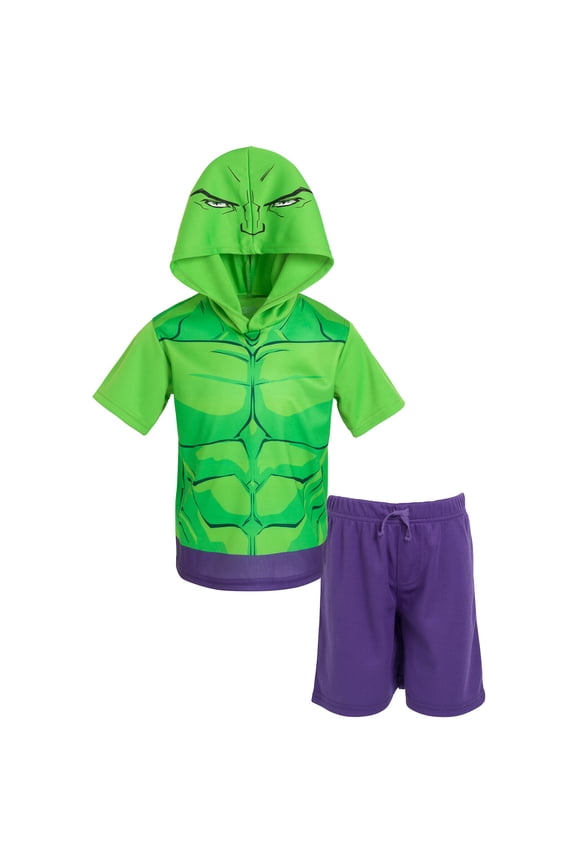 Avengers Hulk Toddler Boys Mesh Athletic T-Shirt Shorts Outfit Set Toddler to Big Kid