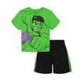 thumbnail image 1 of Marvel Avengers Hulk Toddler Boys T-Shirt and Mesh Shorts Outfit Set Toddler to Little Kid, 1 of 5