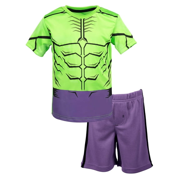 Marvel Avengers Hulk Toddler Boys T-Shirt and Shorts Outfit Set Toddler to Big Kid