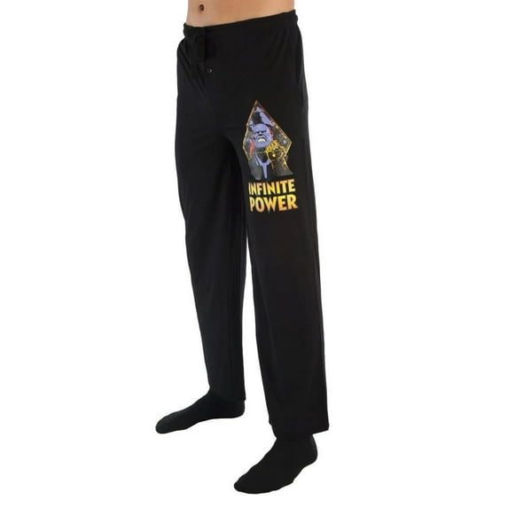 Marvel Avengers Infinity War Mens Black Thanos Sleep Pant Pajama Bottoms M