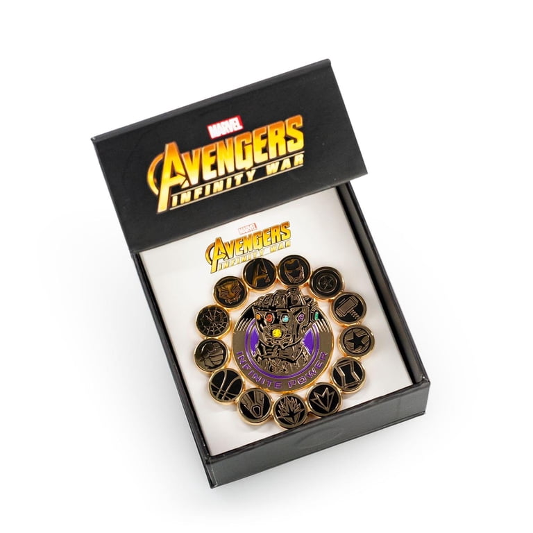 MARVEL Avengersインフィニティウォー&エンドゲームピンバッジセット Marvel Avengers: Infinity War - Thanos, Iron Man, Hulk Official