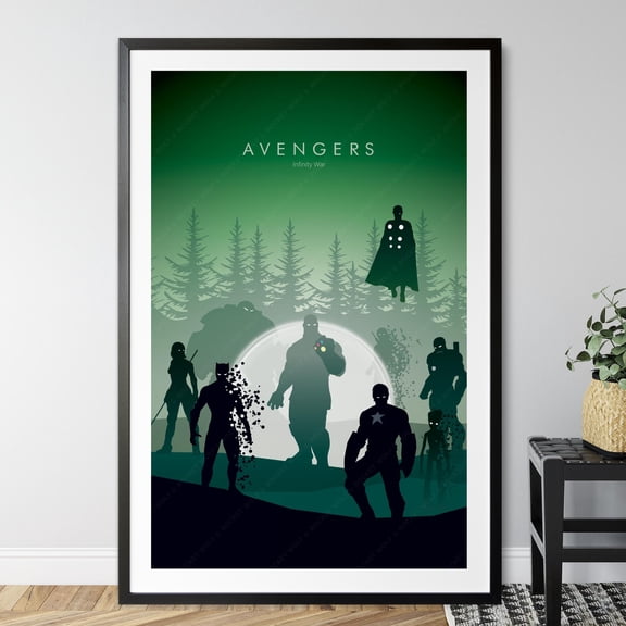 Marvel Avengers Infinity War Poster Print, Minimalist Film Poster
