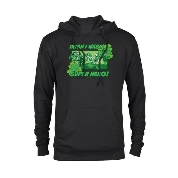 Marvel Avengers Irish I Was a Super Hero St. Patrick’s Day - Pullover Hoodie for Adults - Customized-Black