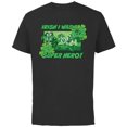 thumbnail image 1 of Marvel Avengers Irish I Was a Super Hero St. Patrick’s Day - Short Sleeve Cotton T-Shirt for Adults - Customized-Black, 1 of 5