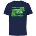thumbnail image 1 of Marvel Avengers Irish I Was a Super Hero St. Patrick’s Day - Short Sleeve Cotton T-Shirt for Adults - Customized-Navy, 1 of 5