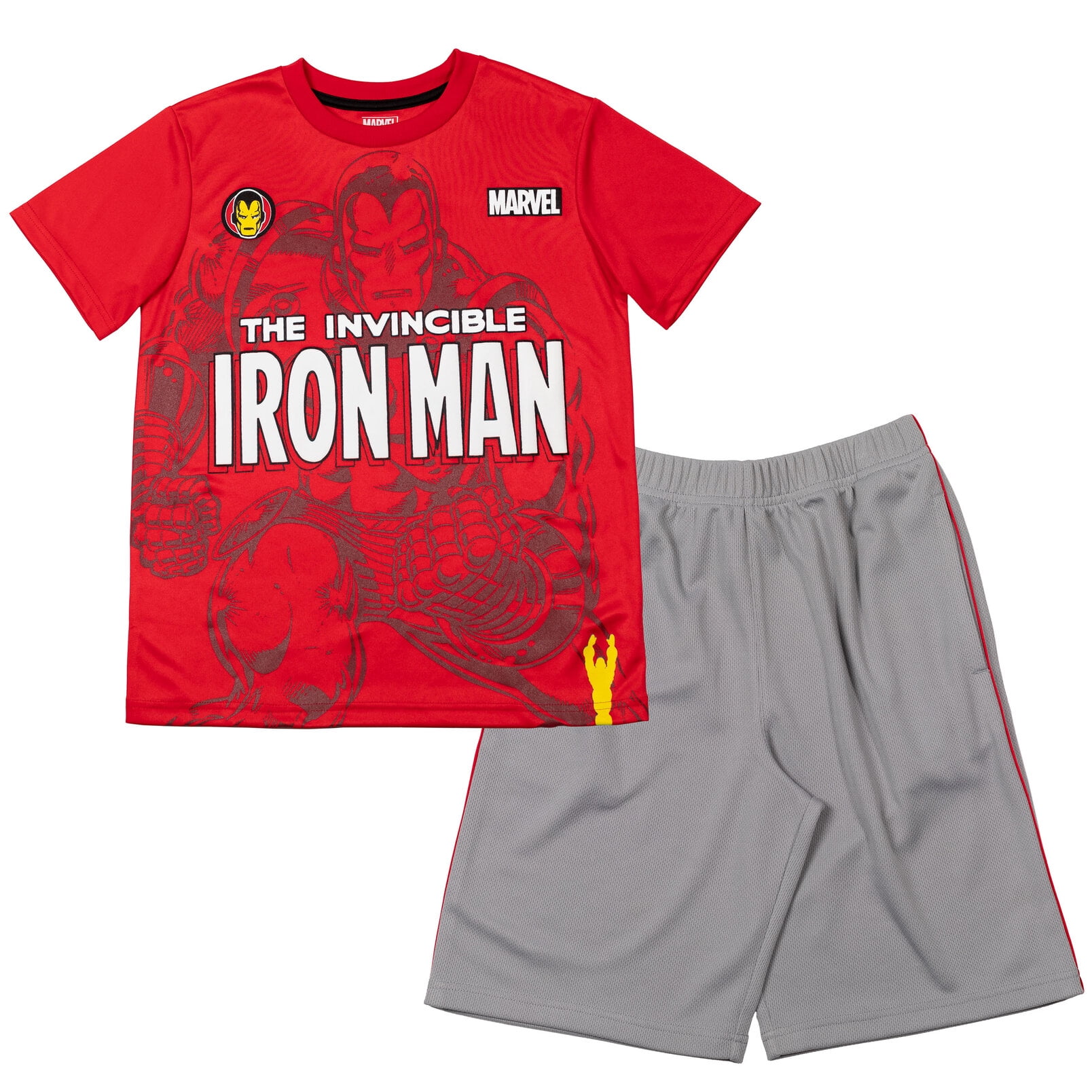 Marvel Avengers Iron Man Boys Graphic T-Shirt and Shorts Set, Toddler ...