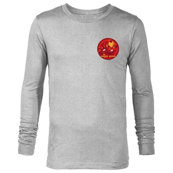 Marvel Avengers Iron Man Hero Circle - Long Sleeve T-Shirt for Men - Customized-Athletic Heather