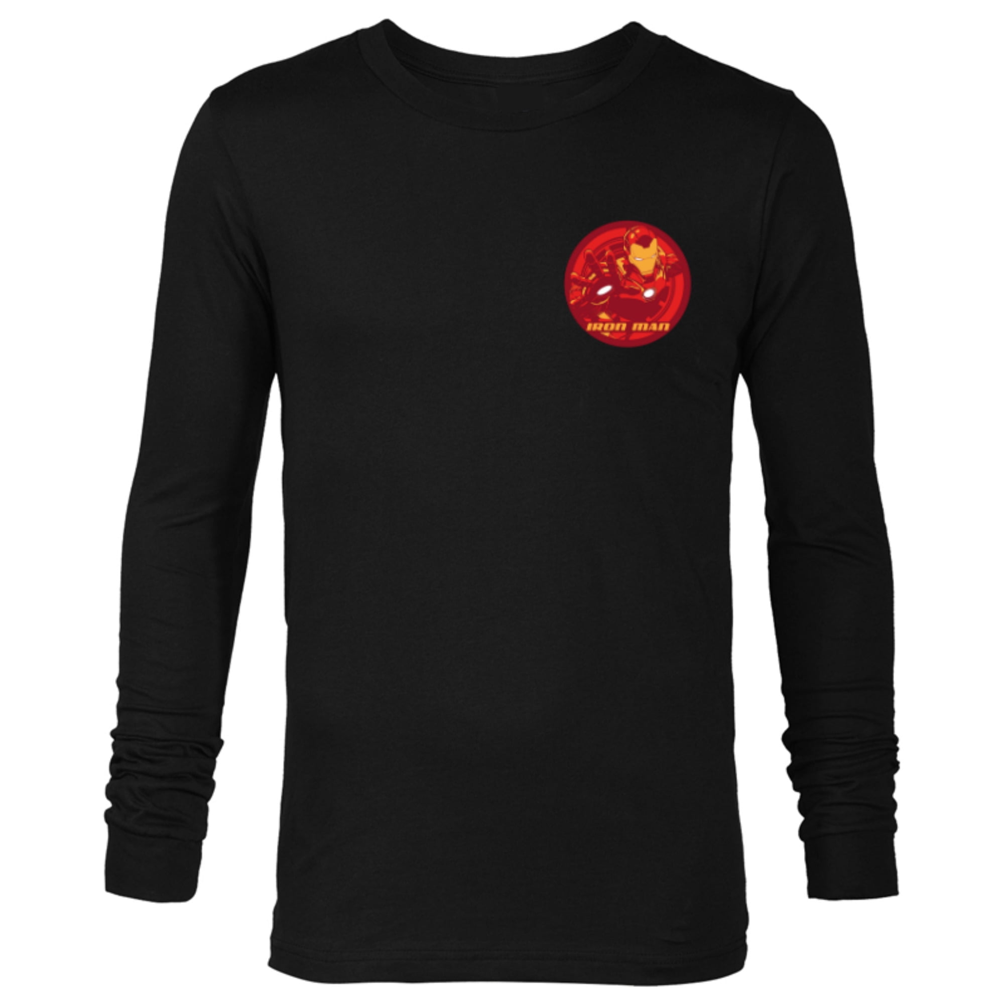 Marvel Avengers Iron Man Hero Circle - Long Sleeve T-Shirt for Men - Customized-Black