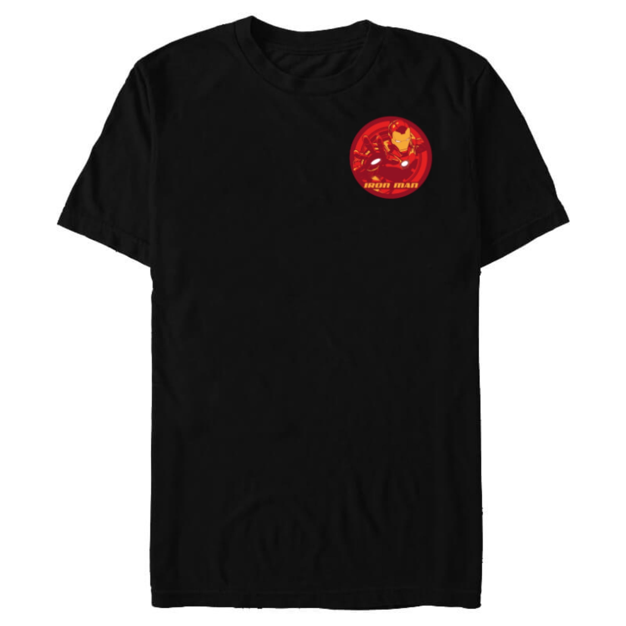 Marvel Avengers Iron Man Hero Circle - Short Sleeve Blended T-Shirt for Adults - Customized-Black