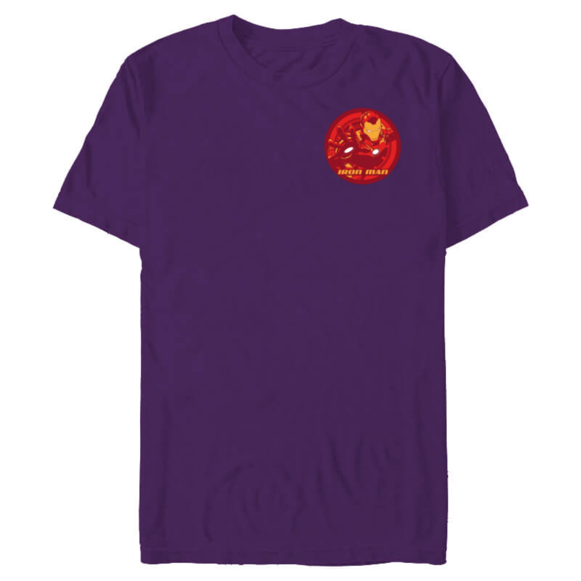 Marvel Avengers Iron Man Hero Circle - Short Sleeve Blended T-Shirt for Adults - Customized-Purple