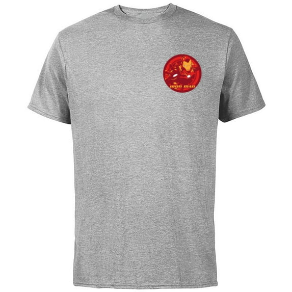 Marvel Avengers Iron Man Hero Circle - Short Sleeve Cotton T-Shirt for Adults - Customized-Athletic Heather