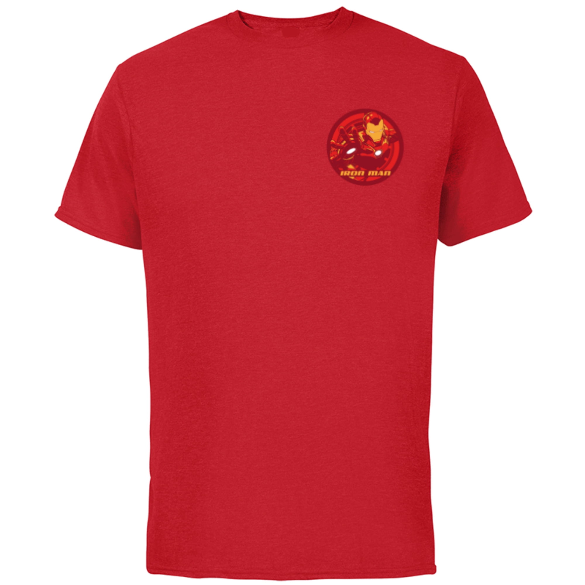 Marvel Avengers Iron Man Hero Circle - Short Sleeve Cotton T-Shirt for Adults - Customized-Red
