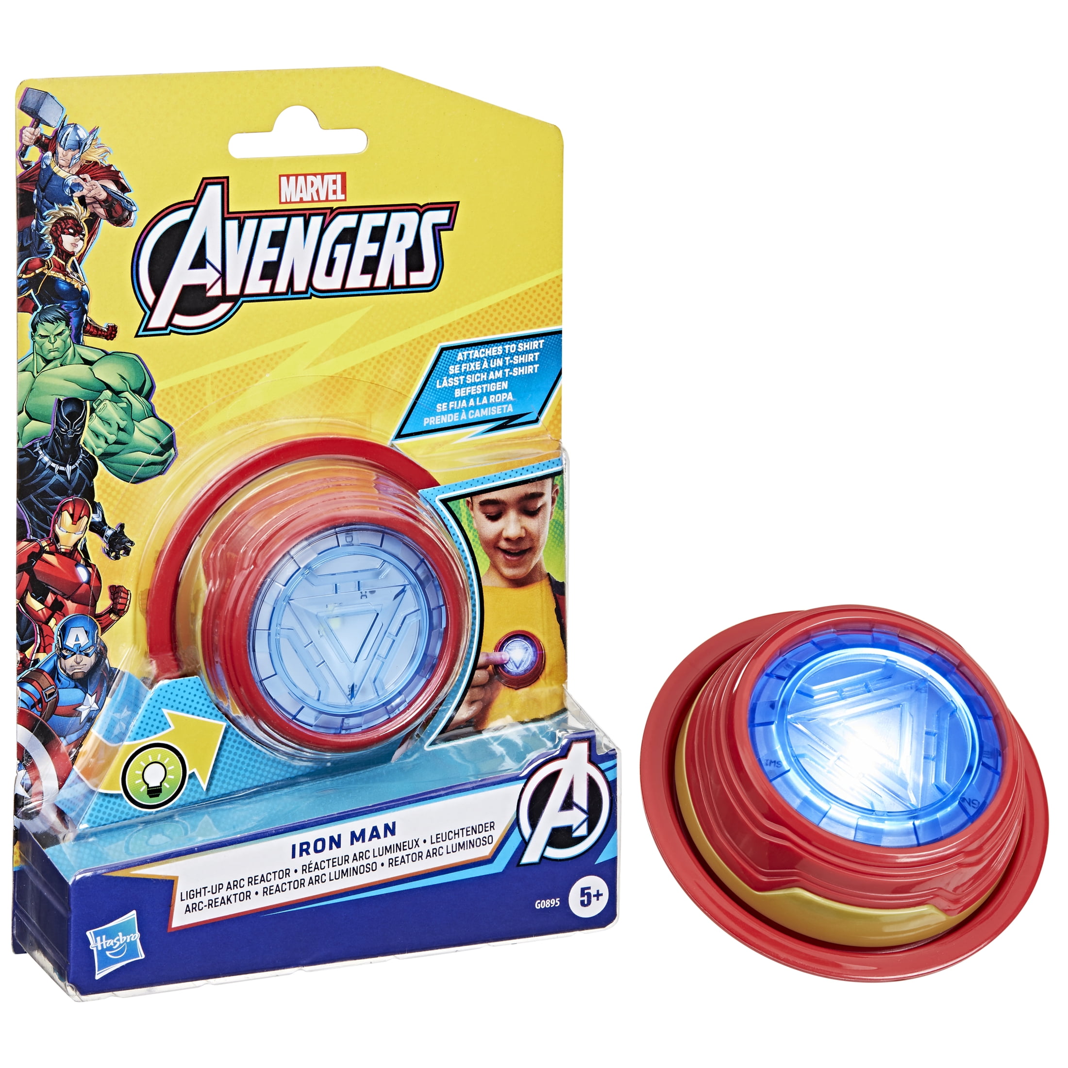 Marvel Avengers Iron Man Light-Up Arc Reactor Electronic Roleplay Toy, Super Hero Toys, Ages 5+