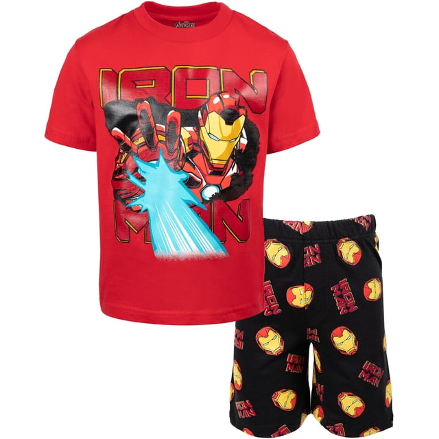 Marvel Avengers Iron Man Little Boys T-Shirt and French Terry Shorts ...