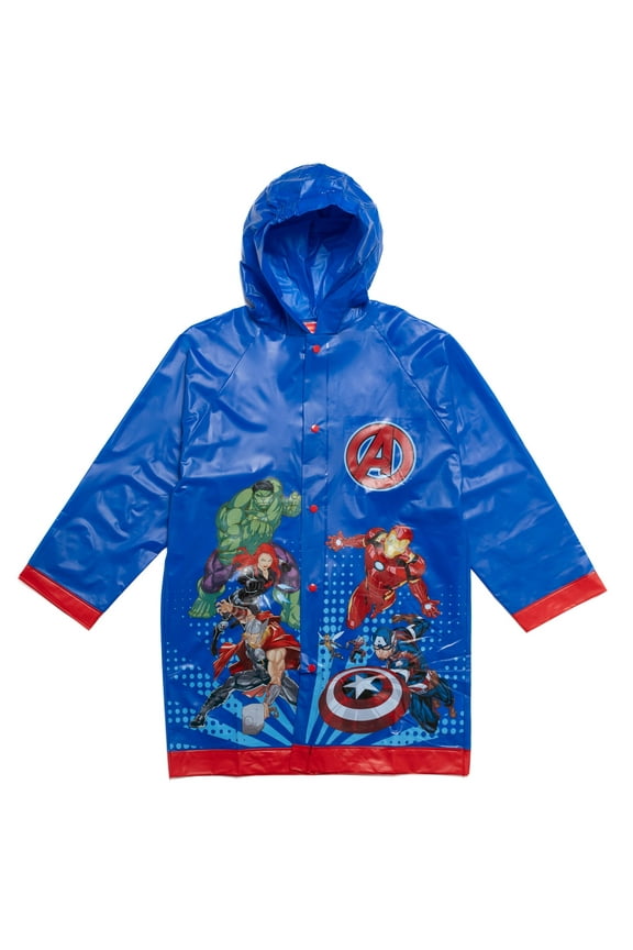 Avengers Iron Man Thor Captain America Big Boys Waterproof Rain Jacket Toddler to Big Kid