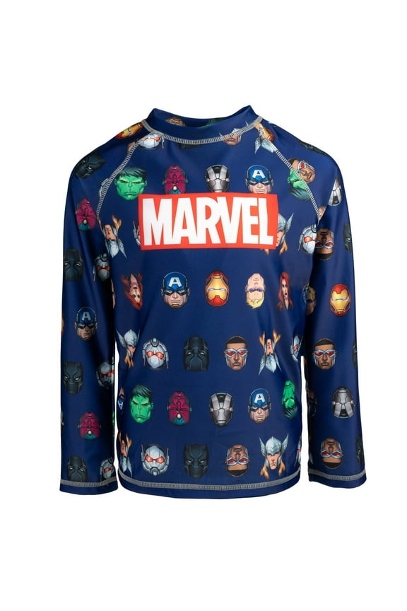 Avengers Iron Man Thor Captain America Little Boys Rash Guard Toddler to Big Kid