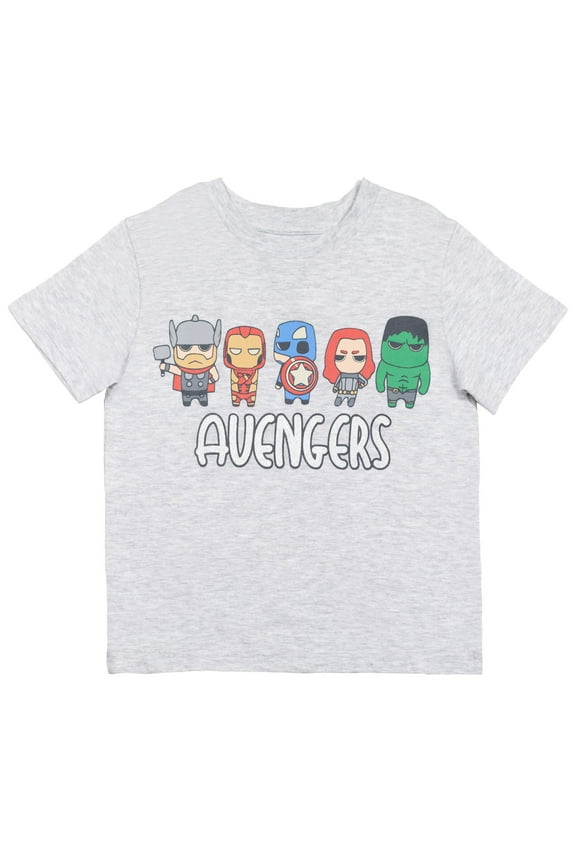 Marvel Avengers Iron Man Thor Captain America Little Boys T-Shirt Toddler to Little Kid